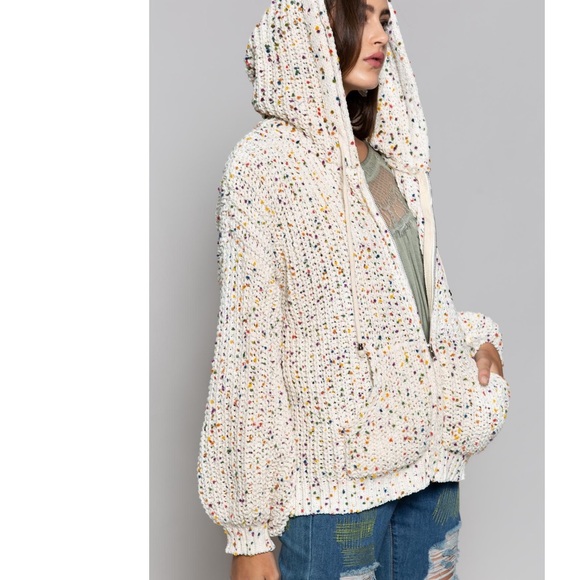 ❄️LAST1️⃣🆕Chenille Confetti Zip Front Hoodie - Picture 5 of 8